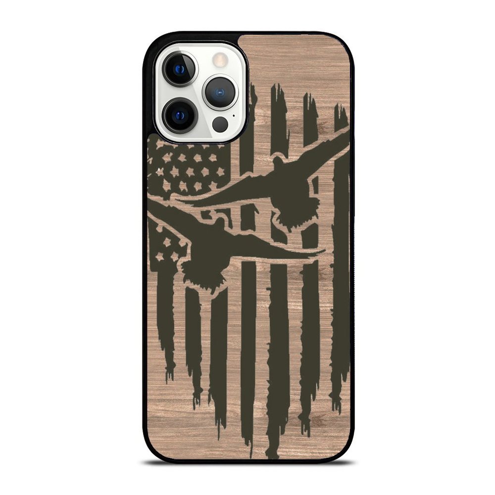 Waterfowl Hunt Design for Patriotic Mallard Hunter iPhone Case